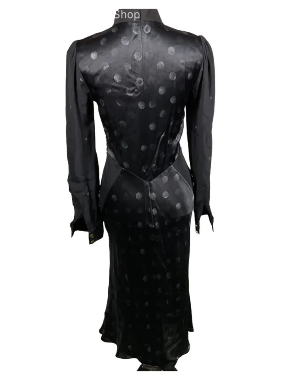 Coach Mixed Dot Bow Neck Dress Women's